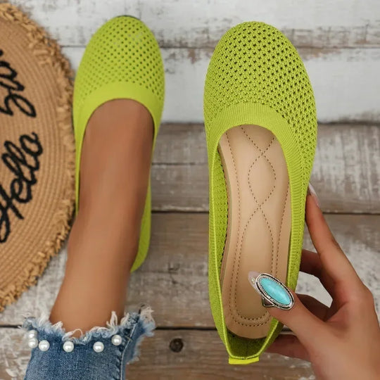 Heidi-Mode | Bequeme Mesh Ballerinas
