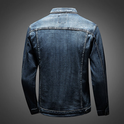 Heidi-Mode | Slim Fit Motorradstil Jeansjacke für Herren