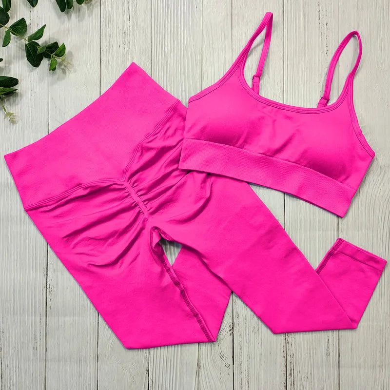Heidi-Mode | Sportbekleidung Frauen Nahtlose Sportkleidung Fitness Set Yoga Set Trainingskleidung für Frauen Fitness Bekleidung Set Trainingsanzug Activewear