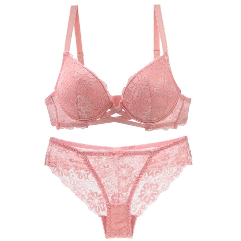 Heidi-Mode | Spitzen Set Unterwäsche Push Up