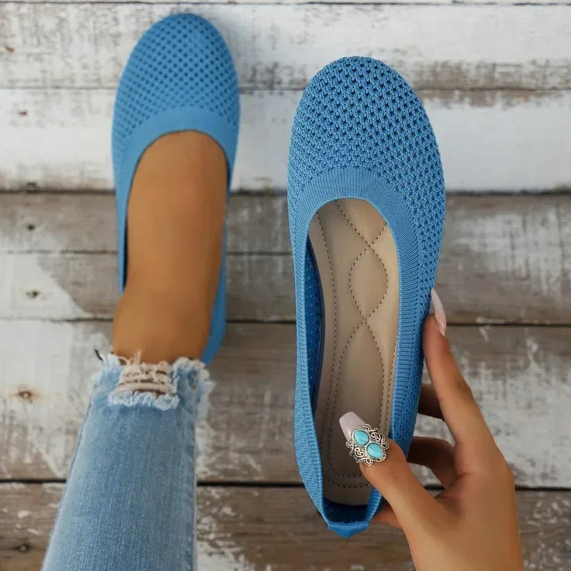 Heidi-Mode | Bequeme Mesh Ballerinas