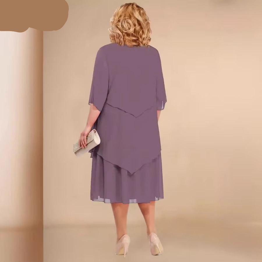Heidi-Mode | Elegantes Chiffonkleid mit Lagen-Look