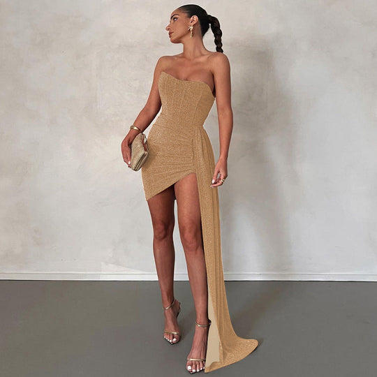 trägerloses Glitzerkleid - Erika