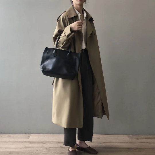 Heidi-Mode | Trenchcoat Damen Oversized Windbreaker, Doppelreihig