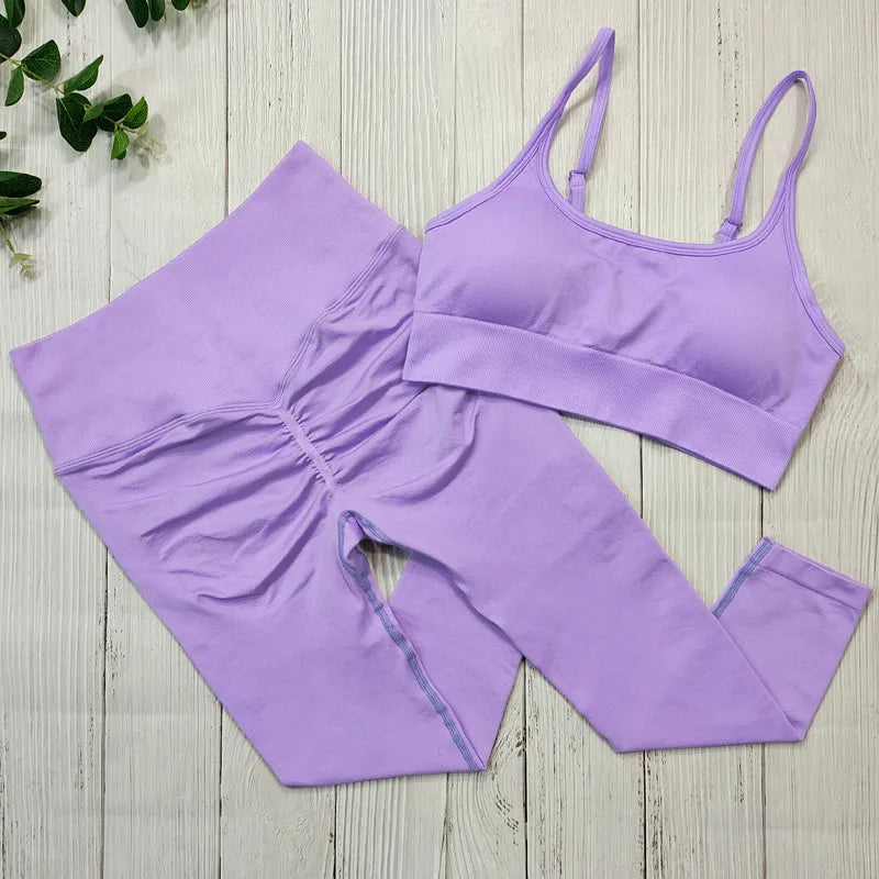 Heidi-Mode | Sportbekleidung Frauen Nahtlose Sportkleidung Fitness Set Yoga Set Trainingskleidung für Frauen Fitness Bekleidung Set Trainingsanzug Activewear