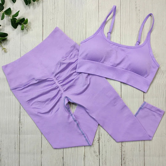 Heidi-Mode | Sportbekleidung Frauen Nahtlose Sportkleidung Fitness Set Yoga Set Trainingskleidung für Frauen Fitness Bekleidung Set Trainingsanzug Activewear