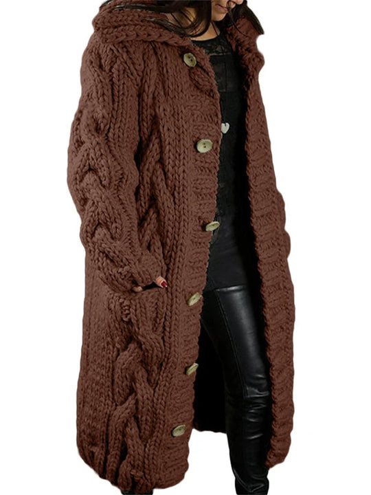 Heidi-Mode | Gemütliche Strickjacke mit Kapuze für Damen