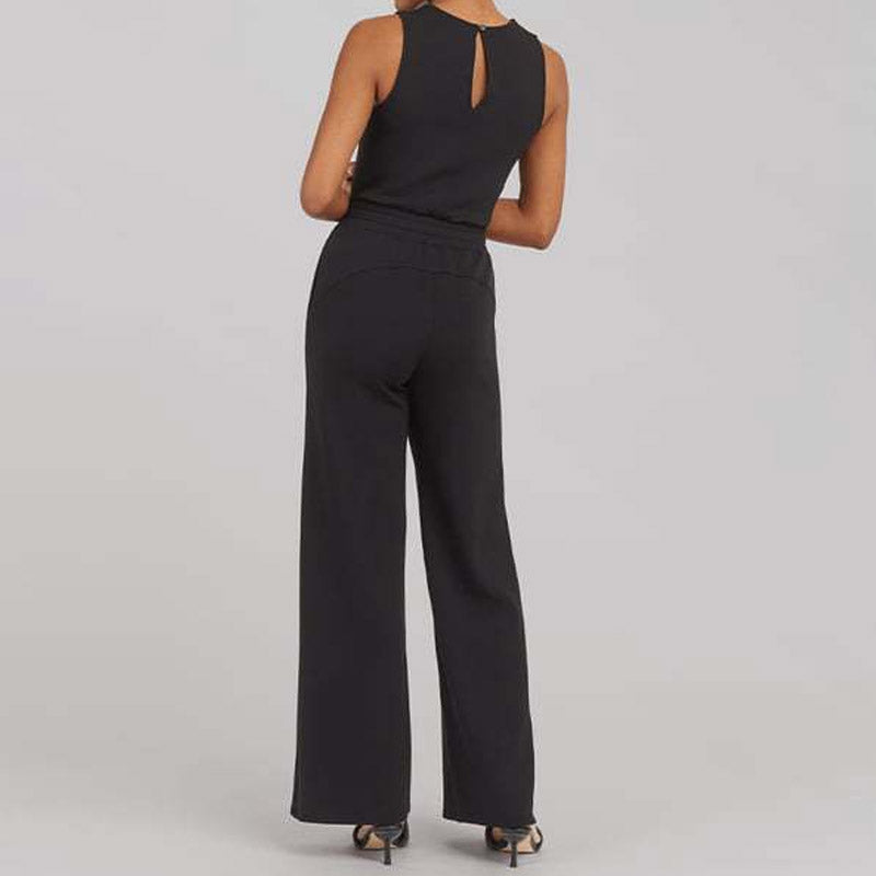 lockerer ärmelloser Jumpsuit mit weitem Bein