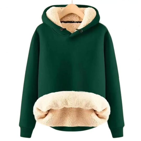 Heidi-Mode | Warmer Hoodie mit Fleece-futter Polyester und Sherpa Bequem und Trendy