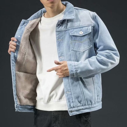 Winter Herren Denim Jacke