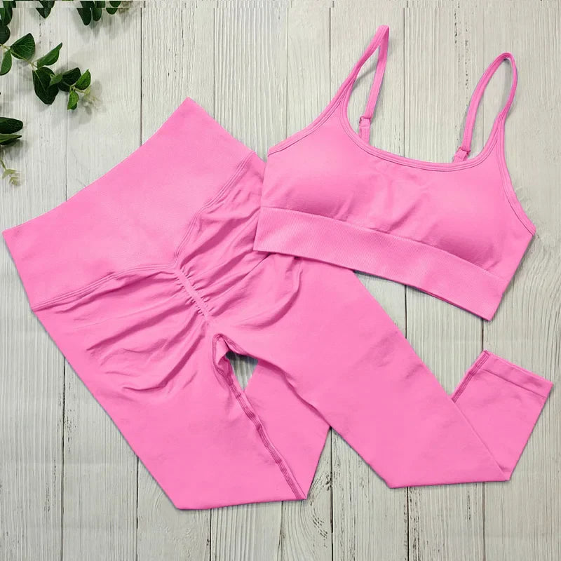 Heidi-Mode | Sportbekleidung Frauen Nahtlose Sportkleidung Fitness Set Yoga Set Trainingskleidung für Frauen Fitness Bekleidung Set Trainingsanzug Activewear