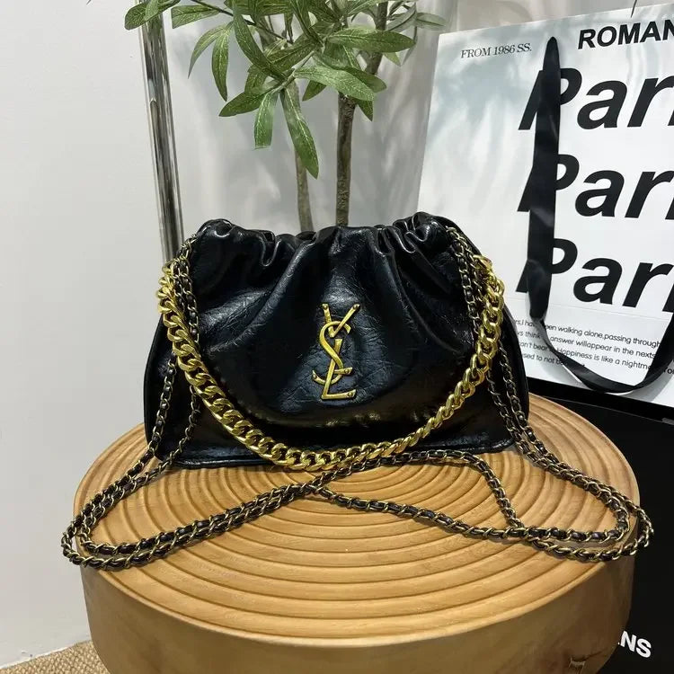 Heidi-Mode | Moderne und Trendige Damen-Crossover-Tasche, Klassisches Pu-Leder, Damenschultertasche, Einfache Kette, Quadratisches Portemonnaie