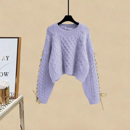 Heidi-Mode | Zweiteiliges Set für Frauen mit Pulli und Weitem, Bequemen und Warmen Hosen