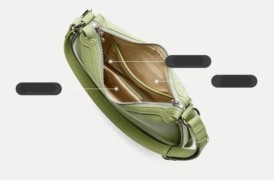 Heidi-Mode | Die Crossbody Leder Halbmond Tasche