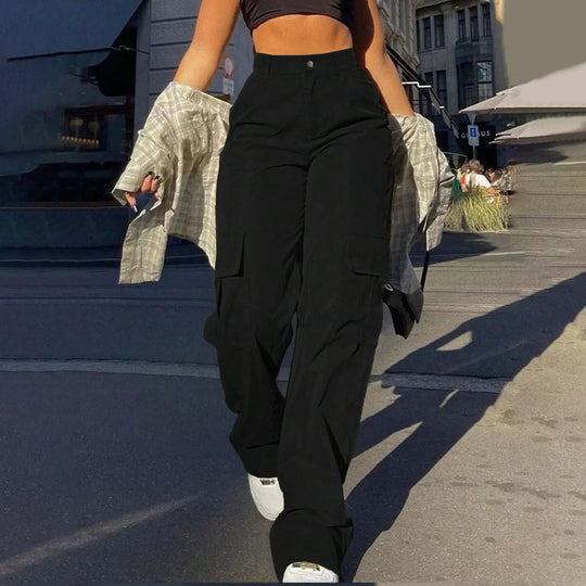 Heidi-Mode | Hochtaillierte Cargo-Hosen für Frauen
