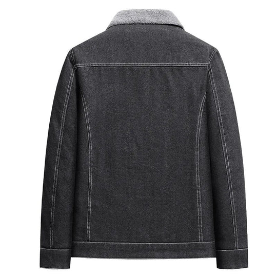 Heidi-Mode - Stylische Herbst Fleece Denim Jacke für Männer