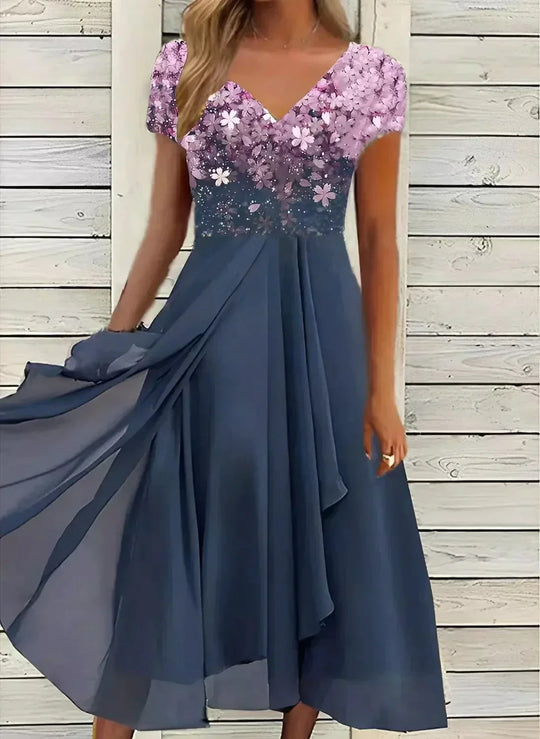 Heidi - Damen Chiffon Partykleid