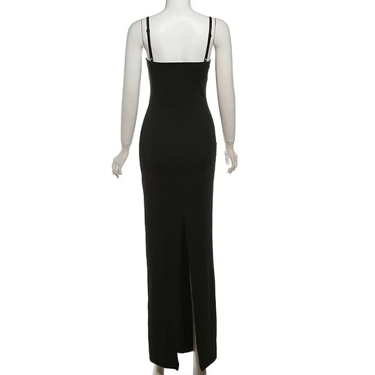 Heidi-Mode | Frauen Sommer Temperament Spitze Verbundene Träger Lange Röcke Sexy Schlanke Kleid Elegant Sexy Partykleid Klub Kleidung
