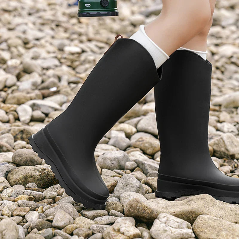 Heidi-Mode | Damen Regenstiefel hoch & wasserdicht mit Komfortsohle