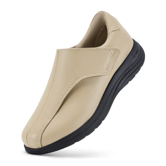 Heidi-Mode | Lederschuhe mit Breiter Öffnung