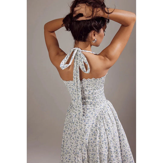 Heidi-Mode | Halter Urlaub Midi Kleider
