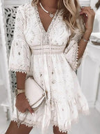 Bohemian Kleid im Ibiza-Stil