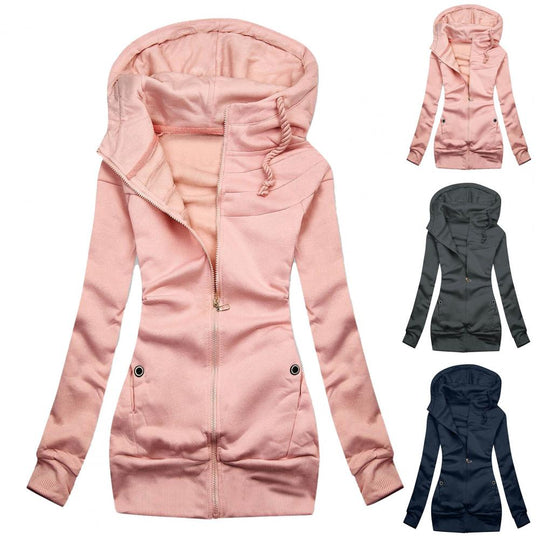 Heidi-Mode | Oversized Zip Hoodie mit Fleece für Frauen