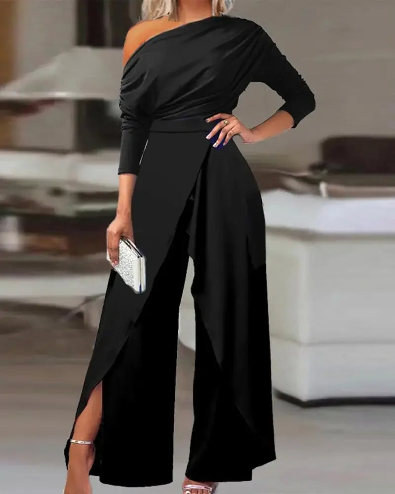 Heidi - Modischer eleganter Overall mit weitem Bein