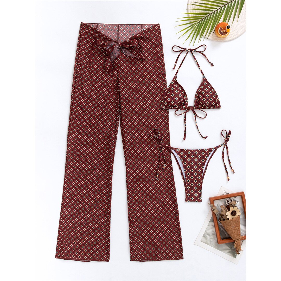 Heidi-Mode | Print Scrunch Butt Bikini Satzs & Hosen