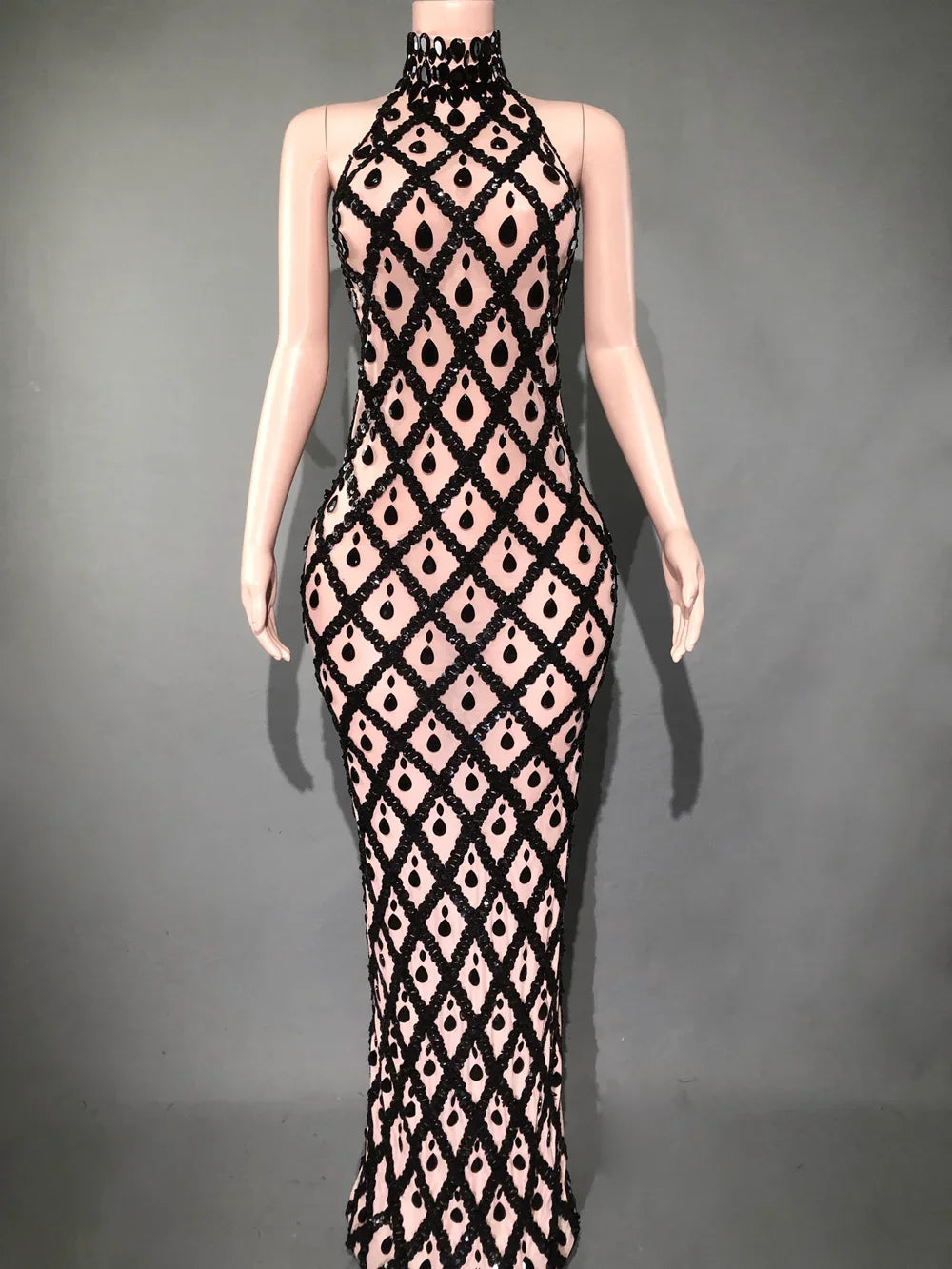 Heidi-Mode | Strass Netz Abend Ballkleid