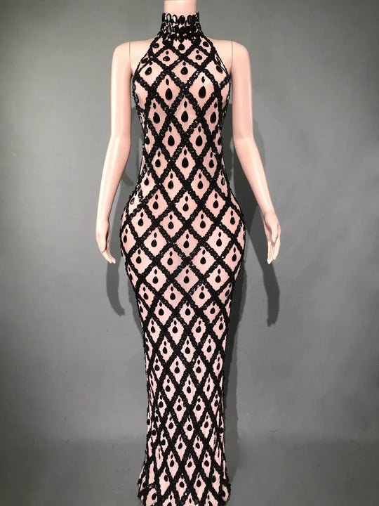 Heidi-Mode | Strass Netz Abend Ballkleid