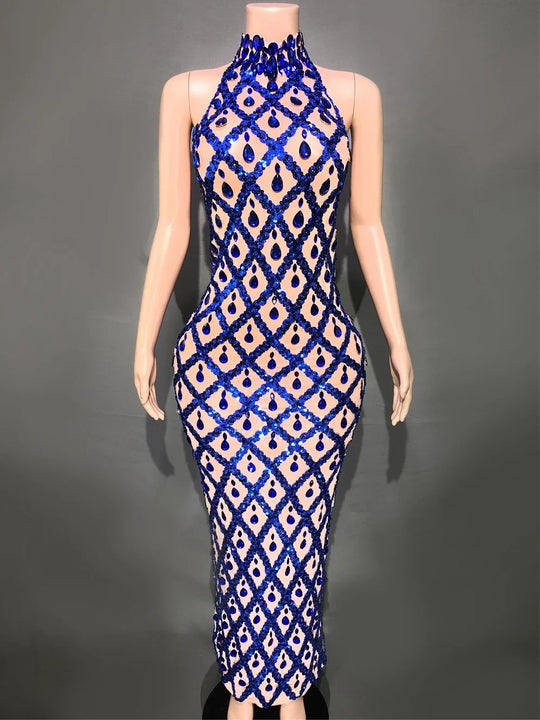 Heidi-Mode | Strass Netz Abend Ballkleid