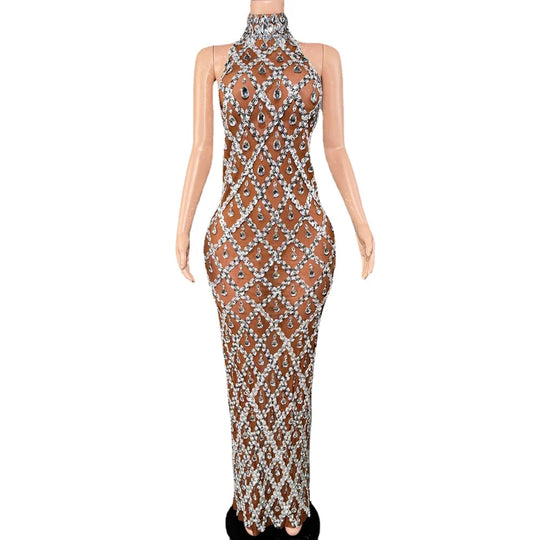 Heidi-Mode | Strass Netz Abend Ballkleid