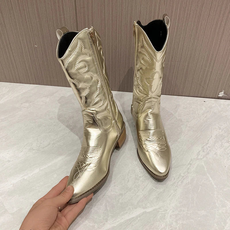 Heidi-Mode | Damenstiefel Im Zapatos Stil mit Seitenreißverschluss
