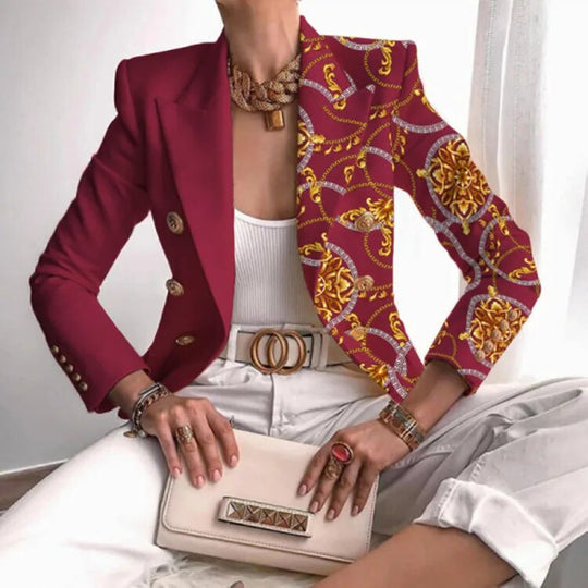 Heidi-Mode | Taillierter Blazer mit Druck