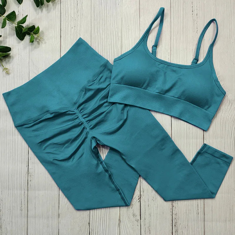 Heidi-Mode | Sportbekleidung Frauen Nahtlose Sportkleidung Fitness Set Yoga Set Trainingskleidung für Frauen Fitness Bekleidung Set Trainingsanzug Activewear