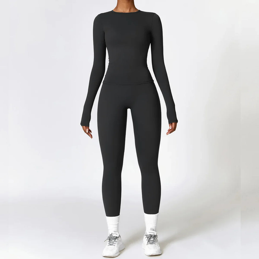 Heidi-Mode | Komplett Homewear Leggings und Top mit Langen Ärmeln