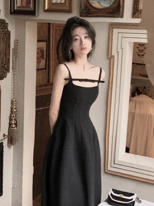 Heidi-Mode | Y2K Sommerkurzes Kleid Damen Solid Spaghetti-Träger Abendfestkleider Elegantes Ärmelloses Sexy A-Linie Einteiler Vestido Mujer