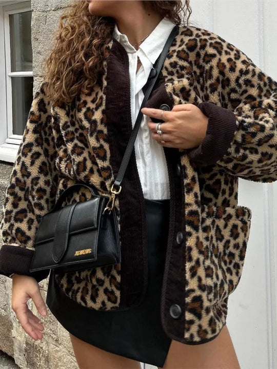 Jacke mit Leopardenmuster