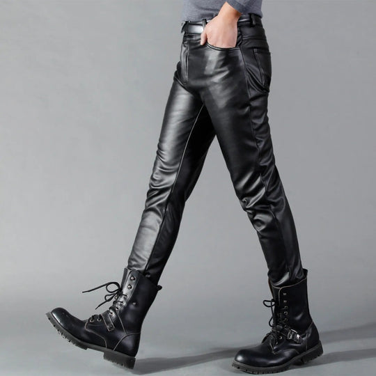 Mercury Skinny Stretch-Hose aus Kunstleder mit schmaler Passform