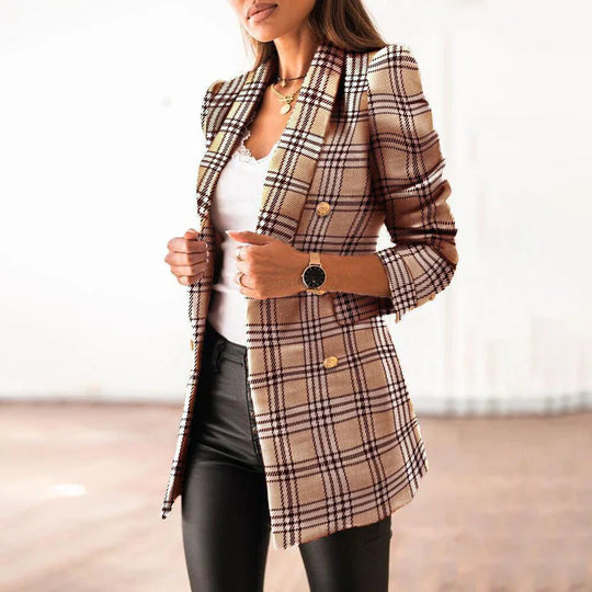 Heidi-Mode | Karierter Slim Blazer