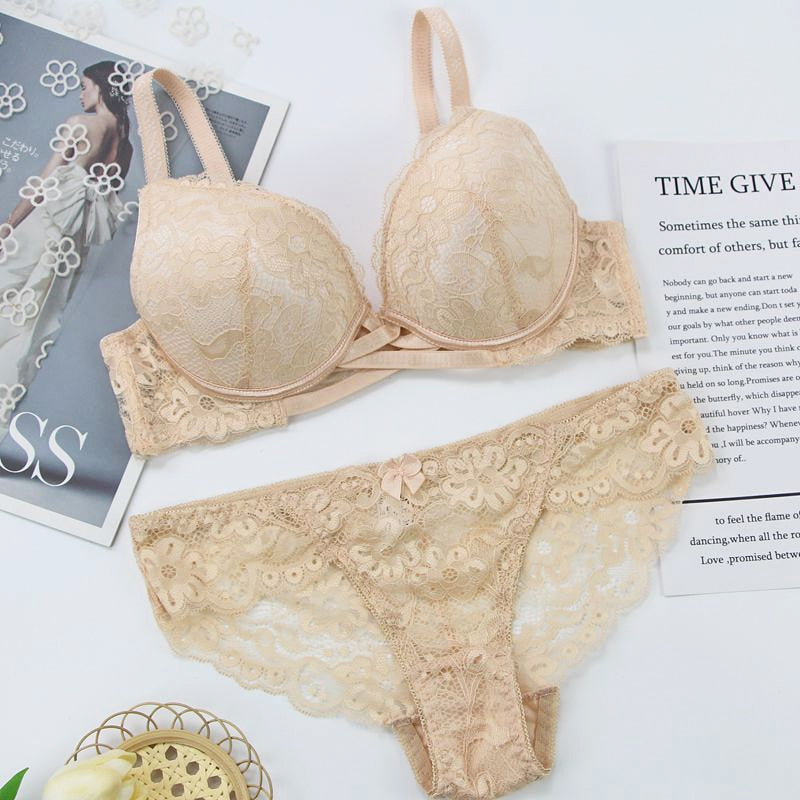 Heidi-Mode | Spitzen Set Unterwäsche Push Up