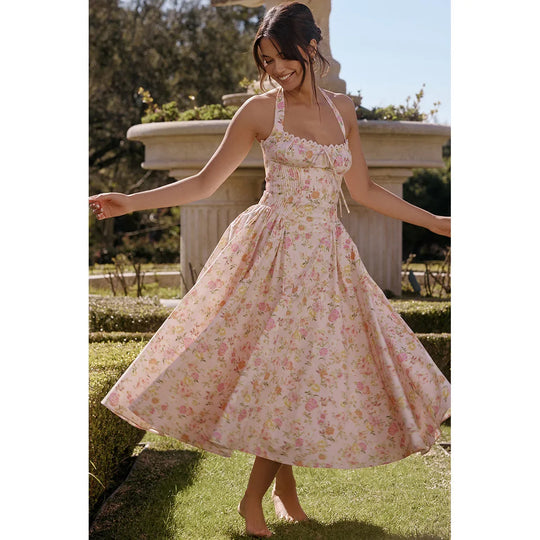 Heidi-Mode | Halter Urlaub Midi Kleider