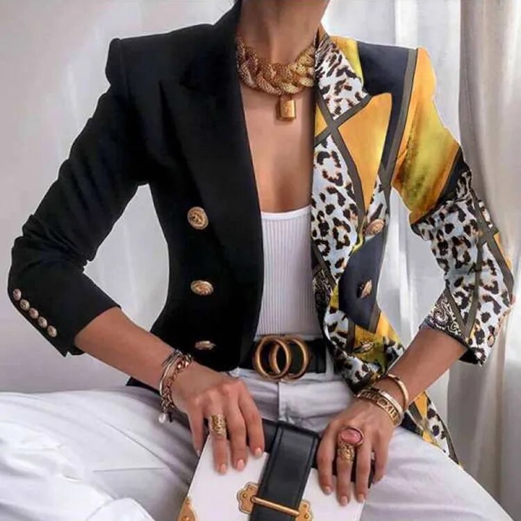 Heidi-Mode | Taillierter Blazer mit Druck