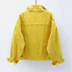 Gelbe Jeansjacke