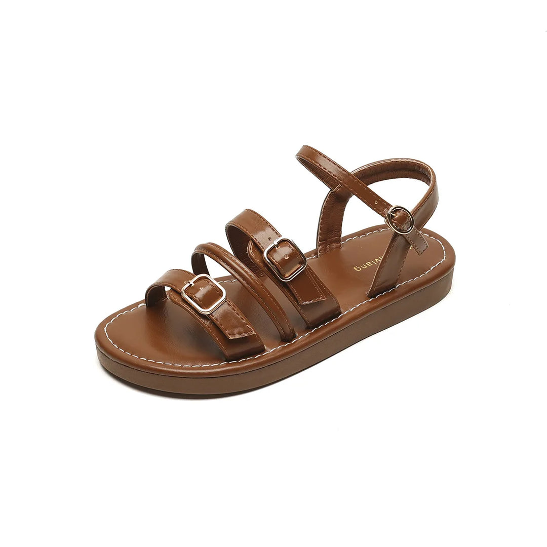 Heidi-Mode | Neue Sommer Damen Outdoor Sandalen Römischer Stil Mode Leder Arbeitsschuhe Damen Lässige Flache Schuhe