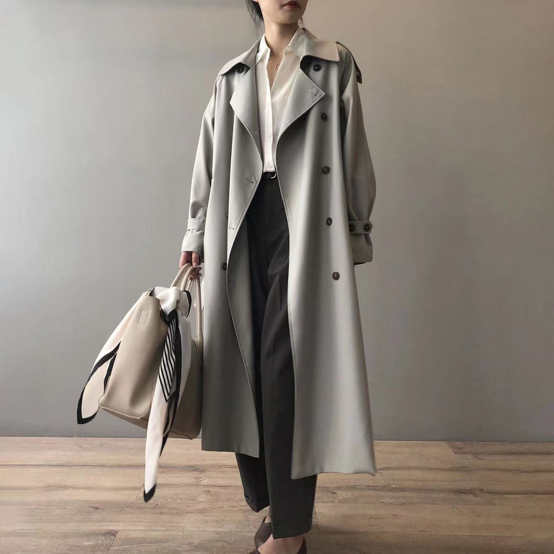 Heidi-Mode | Trenchcoat Damen Oversized Windbreaker, Doppelreihig