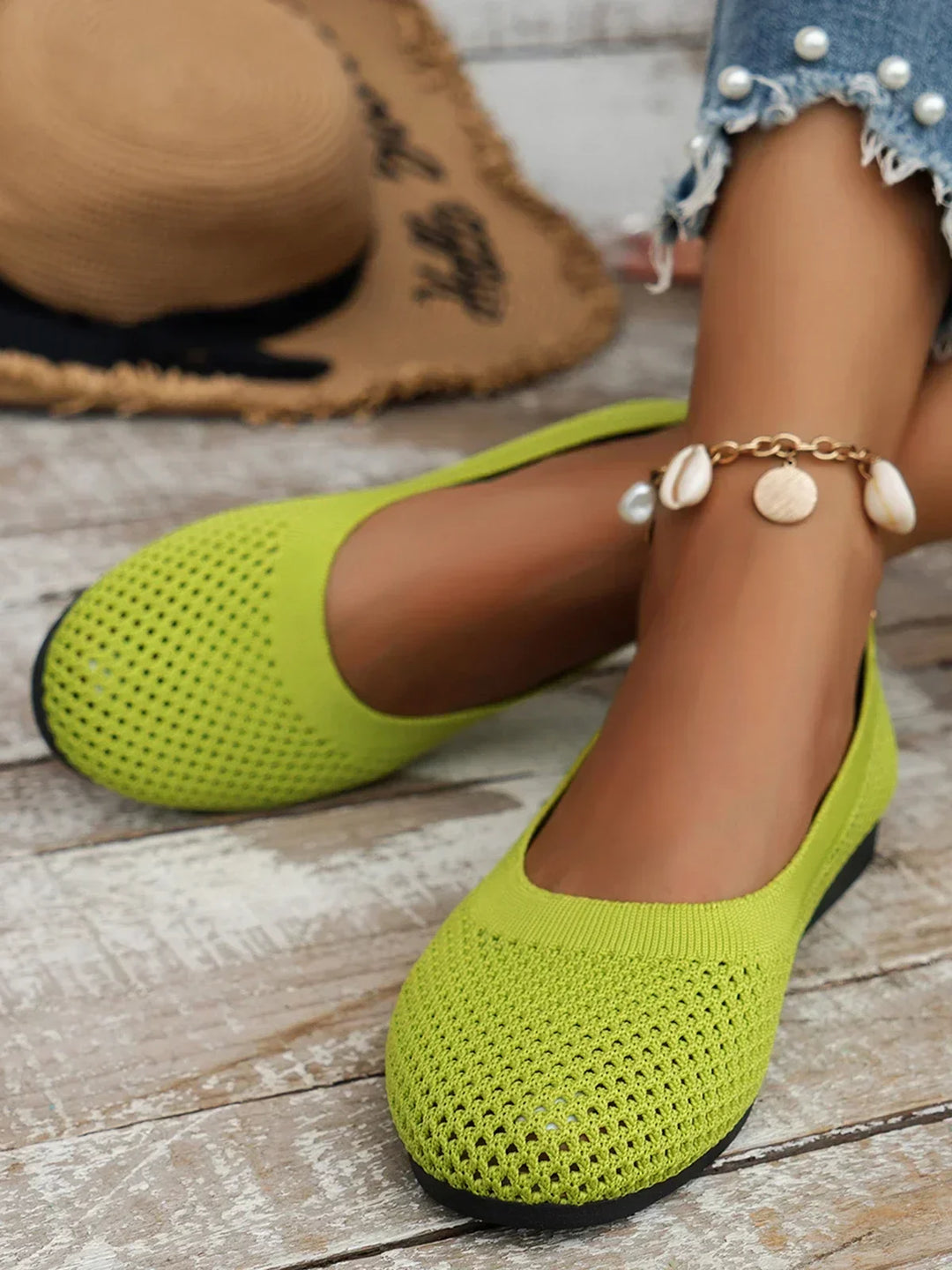 Heidi-Mode | Bequeme Mesh Ballerinas