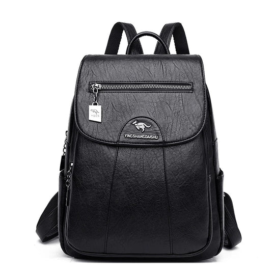 Heidi-Mode | Diebstahlsicherer Lederrucksack mit Großem Fassungsvermögen für Damen