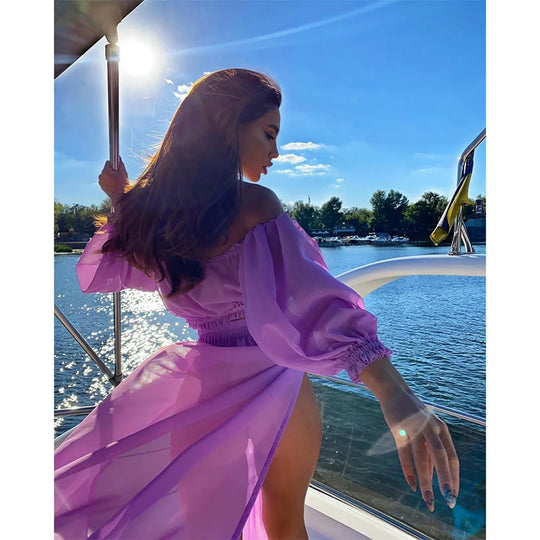 Heidi-Mode | Sexy Mesh Durchsichtiger Bikini Strand Cover Up Frauen Badebekleidung Badeanzug Sommer Strandmode Badeanzug Strandkleid Tunika Robe